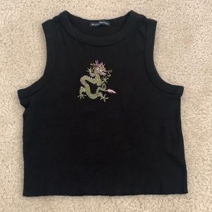 Brandy Melville black dragon tank top